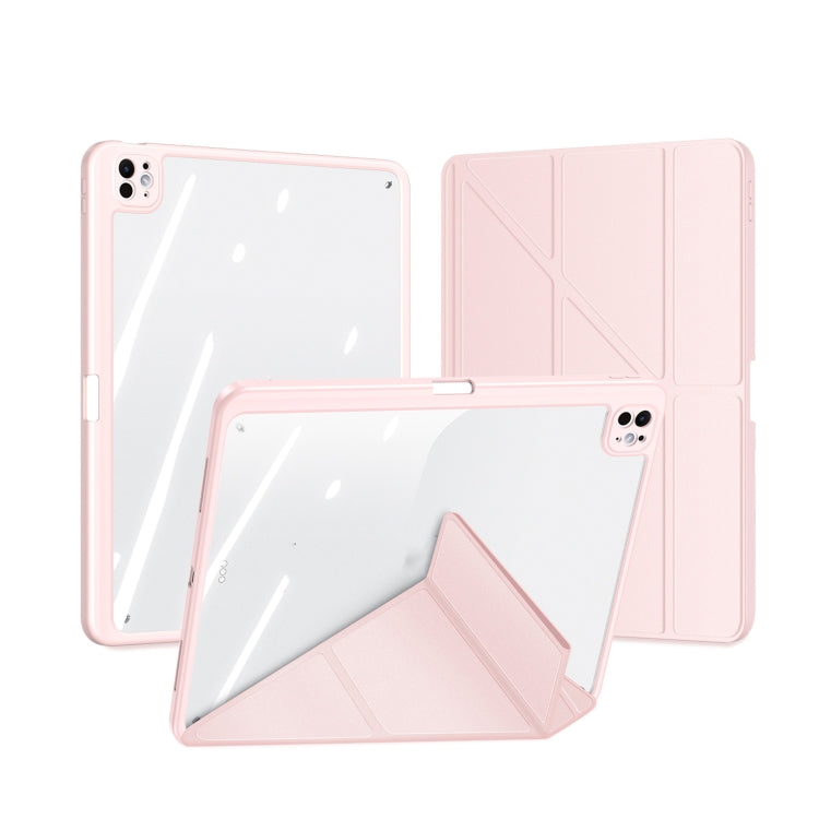 For iPad Pro 11 2024 DUX DUCIS Magi Series Smart Leather Tablet Case(Pink) - iPad Pro 11 2024 Cases by DUX DUCIS | Online Shopping South Africa | PMC Jewellery | Buy Now Pay Later Mobicred