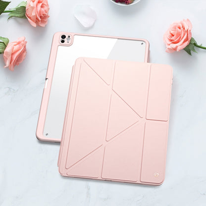 For iPad Pro 11 2024 DUX DUCIS Magi Series Smart Leather Tablet Case(Pink) - iPad Pro 11 2024 Cases by DUX DUCIS | Online Shopping South Africa | PMC Jewellery | Buy Now Pay Later Mobicred