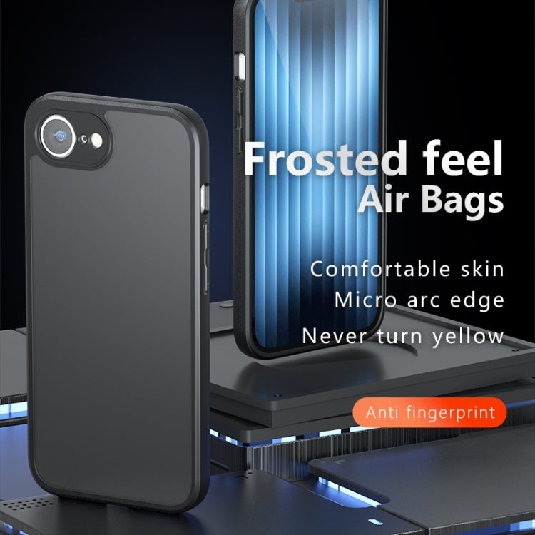 For iPhone 16e Armor Precise Hole PC Hybrid TPU Phone Case(Frosted Black) - iPhone 16e Cases by PMC TechLife | Online Shopping South Africa | PMC TechLife | Buy Now Pay Later Mobicred