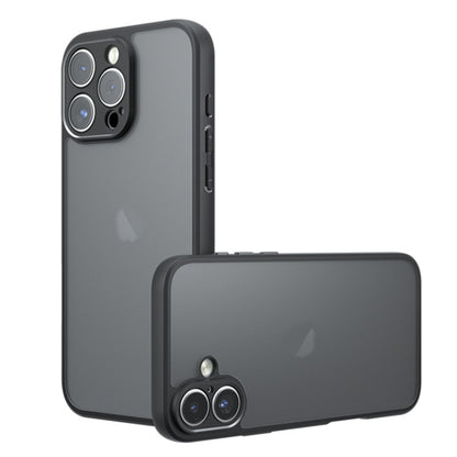 For iPhone 16 Pro Max Armor Precise Hole PC Hybrid TPU Phone Case(Frosted Black) - iPhone 16 Pro Max Cases by PMC Jewellery | Online Shopping South Africa | PMC Jewellery | Buy Now Pay Later Mobicred