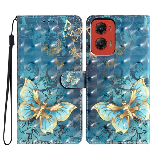 For Motorola Moto G Stylus 5G 2024 3D Pattern Leather Phone Case(3D Butterfly) - Motorola Cases by PMC Jewellery | Online Shopping South Africa | PMC Jewellery | Buy Now Pay Later Mobicred