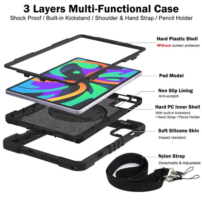 For Lenovo Tab M11 / Xiaoxin Pad 11 2024 360 Degree Rotation PC Contrast Silicone Tablet Case(Black) - Lenovo by PMC Jewellery | Online Shopping South Africa | PMC Jewellery | Buy Now Pay Later Mobicred