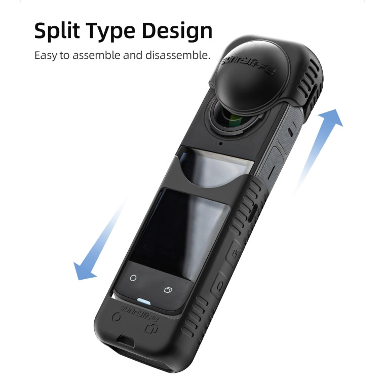 For Insta360 X4 Sunnylife Silicone Shockproof Case Lens Cover(Transparent) - Case & Bags by Sunnylife | Online Shopping South Africa | PMC TechLife | Buy Now Pay Later Mobicred