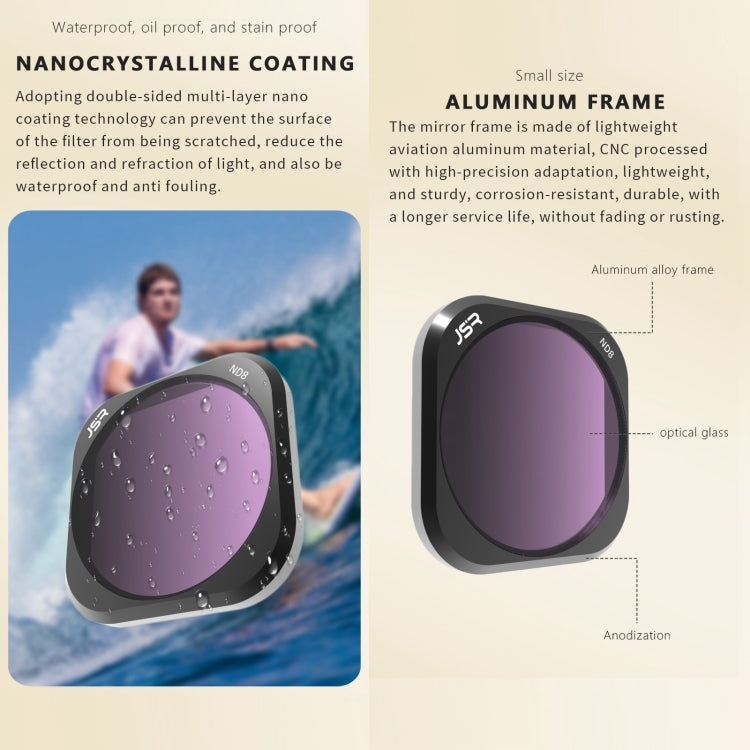 For Insta360 Ace Pro JSR ACE PRO KB Series Camera Lens Filter, Filter:ND16 - Len Accessories by JSR | Online Shopping South Africa | PMC TechLife | Buy Now Pay Later Mobicred