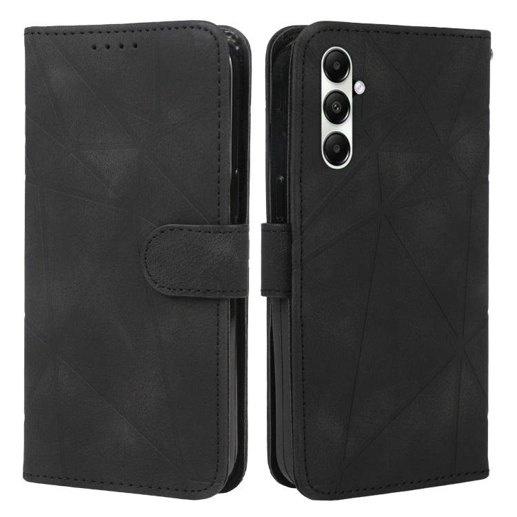 For Samsung Galaxy S24 / S25 5G Skin Feel Geometric Lines Leather Phone Case(Black) - Galaxy S24 5G Cases by PMC Jewellery | Online Shopping South Africa | PMC Jewellery | Buy Now Pay Later Mobicred