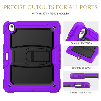 For iPad Air 13 2024 Silicone Hydric PC Tablet Case with Shoulder Strap & Holder(Purple) - iPad Air 13 2024 Cases by PMC Jewellery | Online Shopping South Africa | PMC Jewellery | Buy Now Pay Later Mobicred