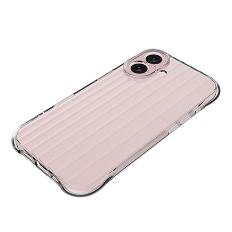 For iPhone 16 Water Ripple Fine Hole TPU Phone Case(Transparent) - iPhone 16 Cases by PMC TechLife | Online Shopping South Africa | PMC TechLife | Buy Now Pay Later Mobicred