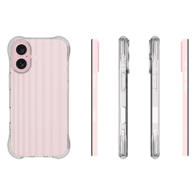 For iPhone 16 Water Ripple Fine Hole TPU Phone Case(Pink) - iPhone 16 Cases by PMC Jewellery | Online Shopping South Africa | PMC Jewellery | Buy Now Pay Later Mobicred