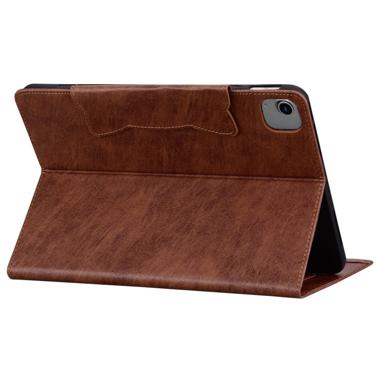 For iPad Air 11 2025 / 2024 / Air 5 / Air 4 Cat Buckle Leather Smart Tablet Case(Brown) - iPad Air 11 2025 / 2024 Cases by PMC Jewellery | Online Shopping South Africa | PMC Jewellery | Buy Now Pay Later Mobicred