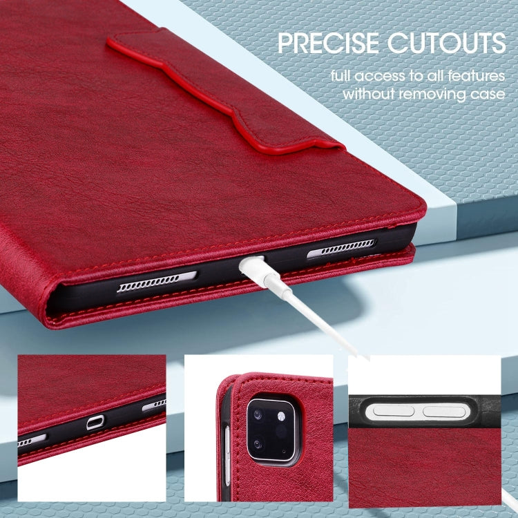 For iPad Air 11 2024 / Air 5 / Air 4 Cat Buckle Leather Smart Tablet Case(Red) - iPad Air 11 2024 Cases by PMC Jewellery | Online Shopping South Africa | PMC Jewellery | Buy Now Pay Later Mobicred