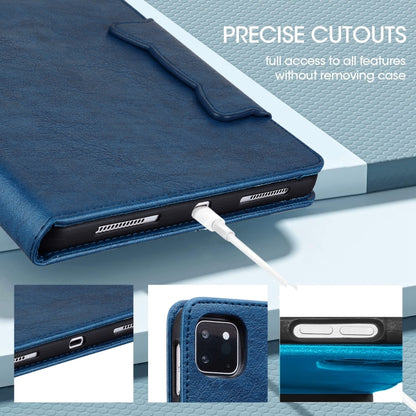 For iPad Pro 13 2024 Cat Buckle Leather Smart Tablet Case(Royal Blue) - iPad Pro 13 2024 Cases by PMC Jewellery | Online Shopping South Africa | PMC Jewellery | Buy Now Pay Later Mobicred