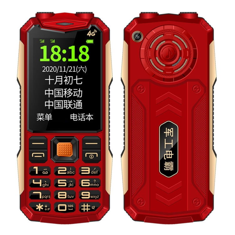 K1+ 4G Elder Rugged Phone, 2.6 inch, 1500mAh Battery, LED Flashlight, Network: 4G, Dual SIM, SOS, Plug:EU Plug(Red) - Others by PMC Jewellery | Online Shopping South Africa | PMC Jewellery | Buy Now Pay Later Mobicred