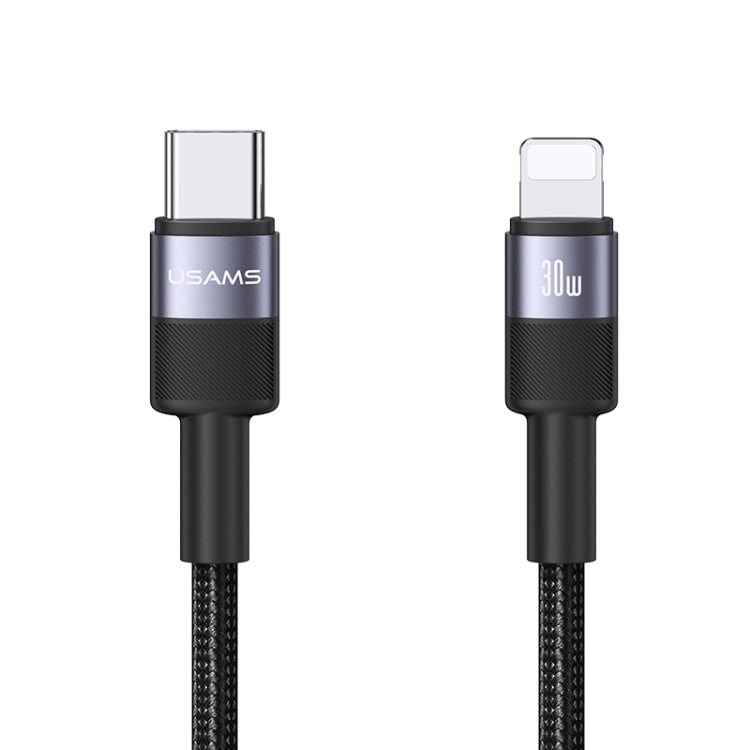 USAMS SJ729 30W USB-C/Type-C to 8 Pin Aluminum Alloy Data Cable, Length: 1.2m(Tarnish) - 2 in 1 Cable by USAMS | Online Shopping South Africa | PMC Jewellery | Buy Now Pay Later Mobicred