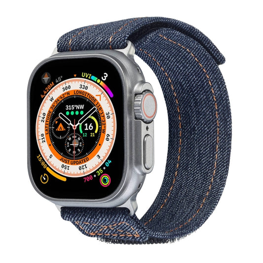 For Apple Watch Ultra 2 49mm Cowboy Nylon Hook and Loop Fastener Watch Band(Grey) - Watch Bands by PMC Jewellery | Online Shopping South Africa | PMC Jewellery | Buy Now Pay Later Mobicred