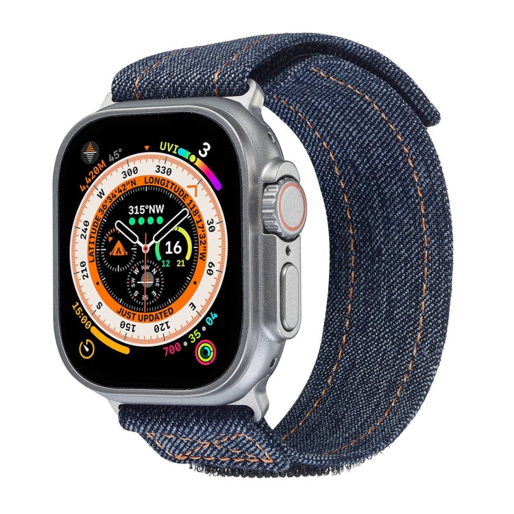 For Apple Watch Ultra 49mm Cowboy Nylon Hook and Loop Fastener Watch Band(Grey) - Watch Bands by PMC Jewellery | Online Shopping South Africa | PMC Jewellery | Buy Now Pay Later Mobicred