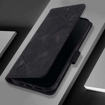 For Blackview A52 Skin Feel Embossed Leather Phone Case(Black) - More Brand by PMC Jewellery | Online Shopping South Africa | PMC Jewellery | Buy Now Pay Later Mobicred