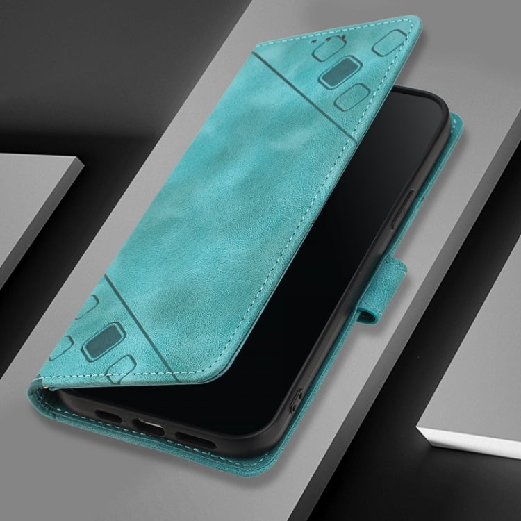 For Blackview A53 Skin Feel Embossed Leather Phone Case(Green) - More Brand by PMC TechLife | Online Shopping South Africa | PMC TechLife | Buy Now Pay Later Mobicred