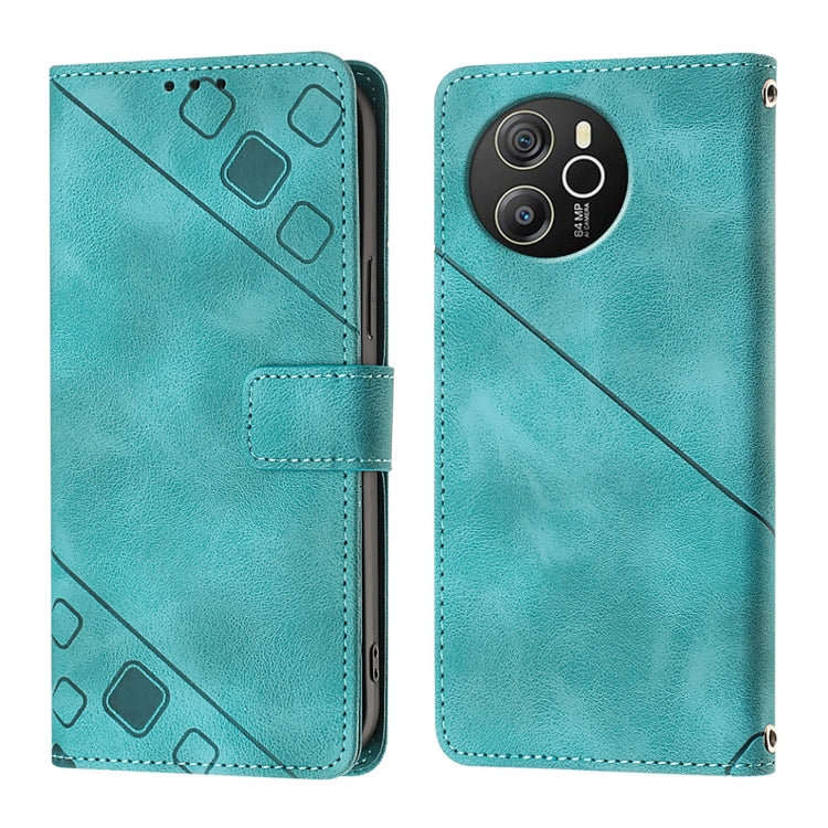 For Blackview Shark 8 Skin Feel Embossed Leather Phone Case(Green) - More Brand by PMC Jewellery | Online Shopping South Africa | PMC Jewellery | Buy Now Pay Later Mobicred