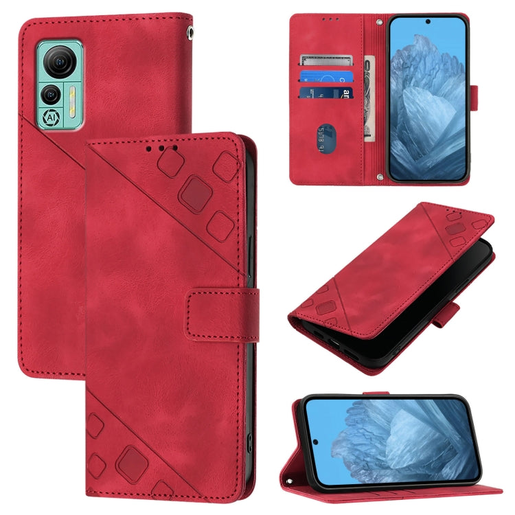 For Ulefone Note 14 Skin Feel Embossed Leather Phone Case(Red) - Ulefone Cases by PMC Jewellery | Online Shopping South Africa | PMC Jewellery | Buy Now Pay Later Mobicred