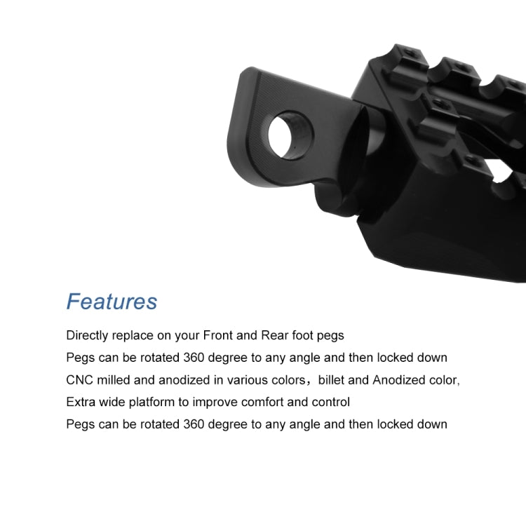 Motorcycle Modification Pedal Set Wide Fat Footpegs Foot Pegs for Harley(Black) - free shipping - PMC TechLife - Order now!