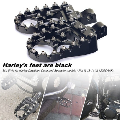 Motorcycle Modification Pedal Set Wide Fat Footpegs Foot Pegs for Harley (Green) - Others by PMC Jewellery | Online Shopping South Africa | PMC Jewellery | Buy Now Pay Later Mobicred