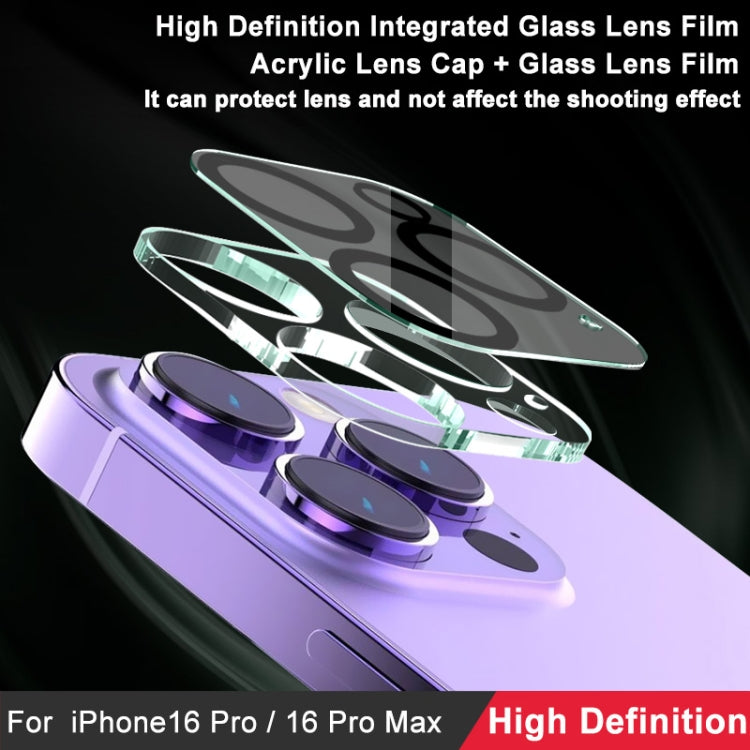 For iPhone 16 Pro / 16 Pro Max imak High Definition Integrated Glass Lens Film - iPhone 16 Pro Tempered Glass by imak | Online Shopping South Africa | PMC Jewellery | Buy Now Pay Later Mobicred