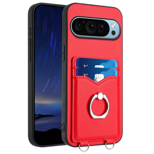 For Google Pixel 9 / 9 Pro R20 Ring Card Holder Phone Case(Red) - Google Cases by PMC Jewellery | Online Shopping South Africa | PMC Jewellery | Buy Now Pay Later Mobicred