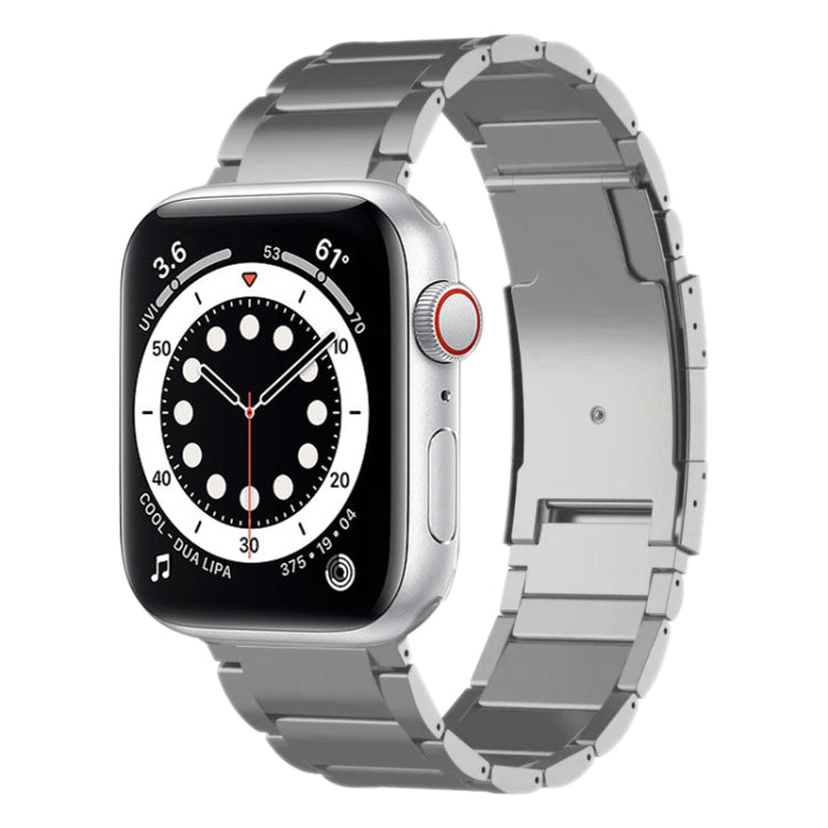 For Apple Watch SE 44mm Titanium Metal Watch Band(Silver) - free shipping - PMC TechLife - Order now!