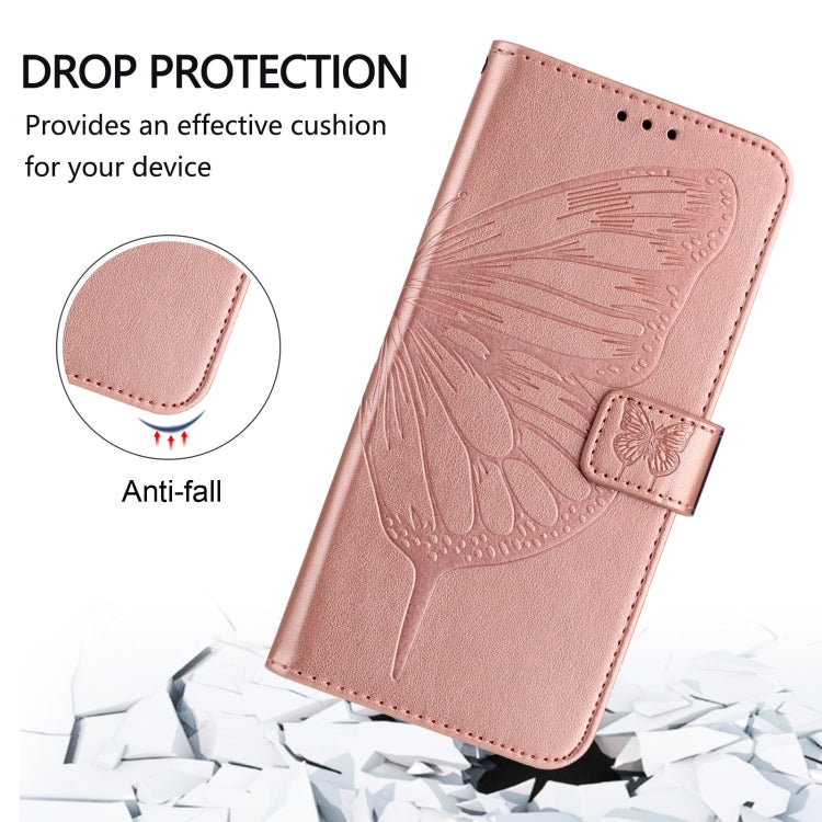 For Blackview Color 8 Embossed Butterfly Leather Phone Case(Rose Gold) - More Brand by PMC TechLife | Online Shopping South Africa | PMC TechLife | Buy Now Pay Later Mobicred