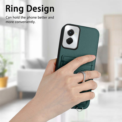 For Motorola Moto G Power 5G 2024 R20 Ring Card Holder Phone Case(Green) - Motorola Cases by PMC Jewellery | Online Shopping South Africa | PMC Jewellery | Buy Now Pay Later Mobicred