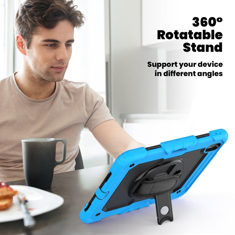 For iPad Air 11 2024 Silicone Hybrid PC Tablet Case with Shoulder Strap(Light Blue + Black) - iPad Air 11 2024 Cases by PMC TechLife | Online Shopping South Africa | PMC TechLife | Buy Now Pay Later Mobicred