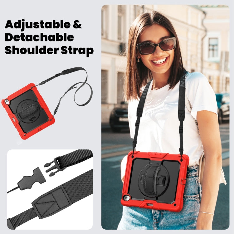For iPad Air 13 2025 / 2024 Silicone Hybrid PC Tablet Case with Shoulder Strap(Red) - iPad Air 13 2025 / 2024 Cases by PMC TechLife | Online Shopping South Africa | PMC TechLife | Buy Now Pay Later Mobicred