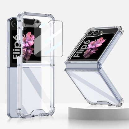 For Samsung Galaxy Z Flip6 GKK Airbag Full Coverage Phone Case with Tempered Film(Transparent) - Galaxy Z Flip6 5G Cases by GKK | Online Shopping South Africa | PMC Jewellery | Buy Now Pay Later Mobicred