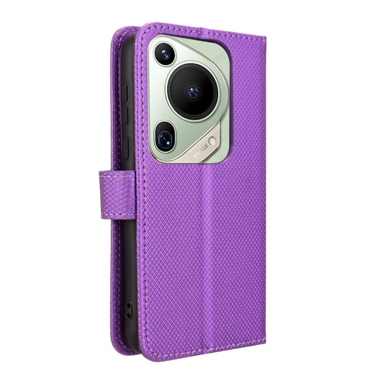 For Huawei Pura 70 Pro / 70 Pro+ Diamond Texture Leather Phone Case(Purple) - Huawei Cases by PMC Jewellery | Online Shopping South Africa | PMC Jewellery | Buy Now Pay Later Mobicred