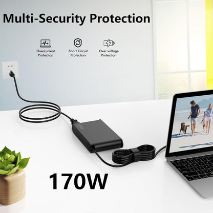 170W 20V 8.5A Laptop Notebook Power Adapter For Lenovo Big Square USB, Plug:UK Plug - For Lenovo by PMC Jewellery | Online Shopping South Africa | PMC Jewellery | Buy Now Pay Later Mobicred