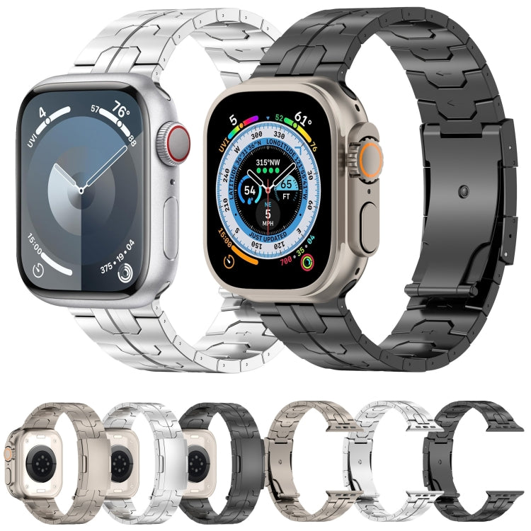 For Apple Watch Series 7 45mm Turtle Buckle Titanium Alloy Watch Band(Silver) - free shipping - PMC TechLife - Order now!