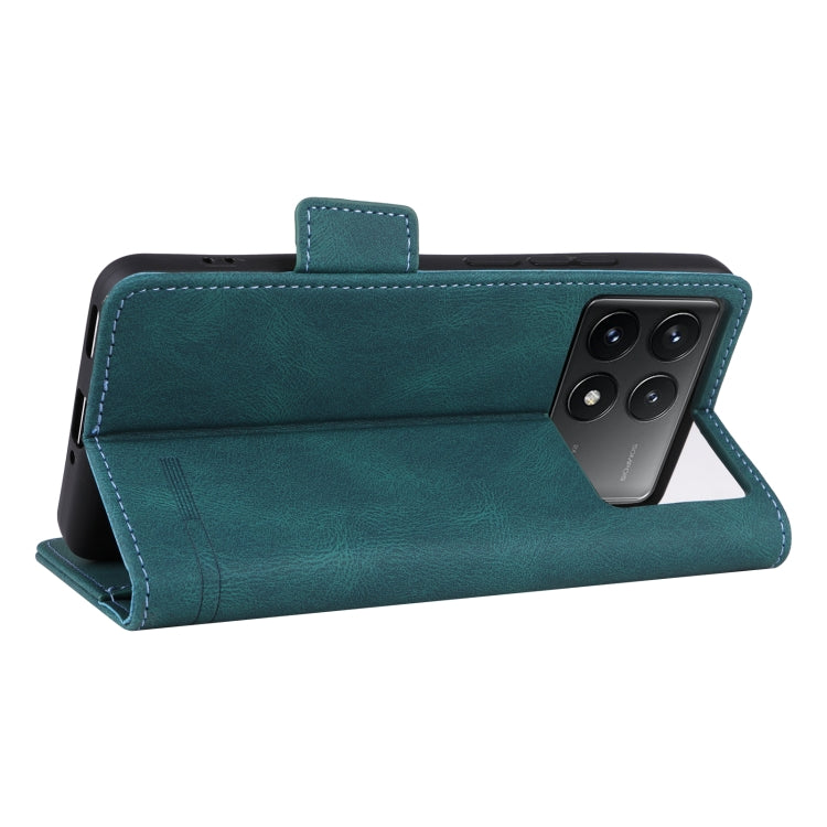 For Redmi K70 / K70 Pro Magnetic Clasp Leather Phone Case(Green) - Xiaomi Cases by PMC Jewellery | Online Shopping South Africa | PMC Jewellery | Buy Now Pay Later Mobicred