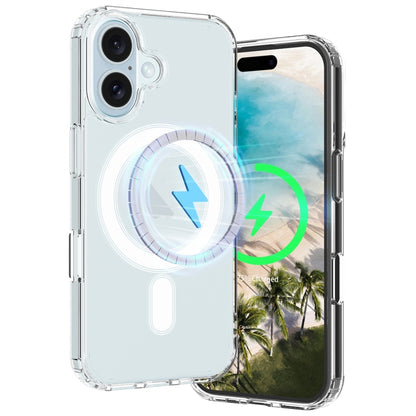 For iPhone 16 MagSafe Clear Acrylic PC Hybrid TPU Phone Case(Transparent) - iPhone 16 Cases by PMC Jewellery | Online Shopping South Africa | PMC Jewellery | Buy Now Pay Later Mobicred