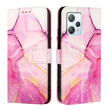 For Blackview A53 PT003 Marble Pattern Flip Leather Phone Case(Pink Purple Gold) - More Brand by PMC Jewellery | Online Shopping South Africa | PMC Jewellery | Buy Now Pay Later Mobicred