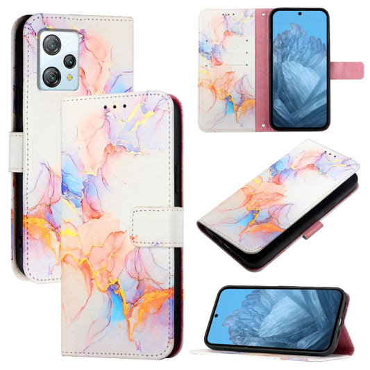 For Blackview A53 PT003 Marble Pattern Flip Leather Phone Case(Galaxy Marble White) - More Brand by PMC Jewellery | Online Shopping South Africa | PMC Jewellery | Buy Now Pay Later Mobicred