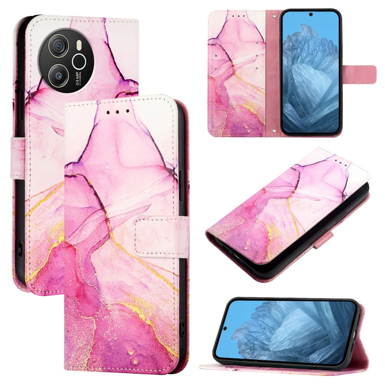 For Blackview Shark 8 PT003 Marble Pattern Flip Leather Phone Case(Pink Purple Gold) - More Brand by PMC Jewellery | Online Shopping South Africa | PMC Jewellery | Buy Now Pay Later Mobicred