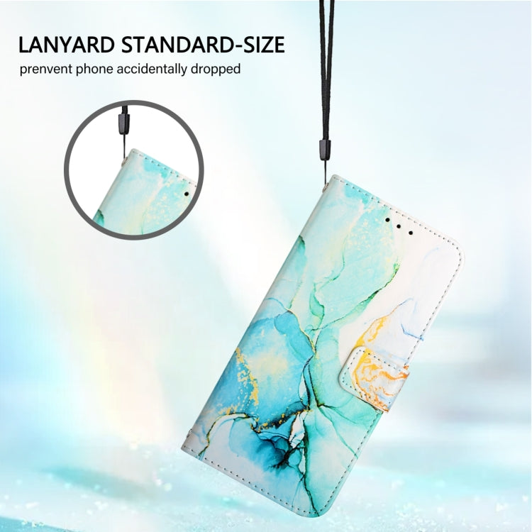 For Blackview Wave 6C PT003 Marble Pattern Flip Leather Phone Case(Green) - More Brand by PMC TechLife | Online Shopping South Africa | PMC TechLife | Buy Now Pay Later Mobicred