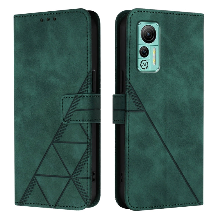 For Ulefone Note 14 Crossbody 3D Embossed Flip Leather Phone Case(Green) - Ulefone Cases by PMC Jewellery | Online Shopping South Africa | PMC Jewellery | Buy Now Pay Later Mobicred