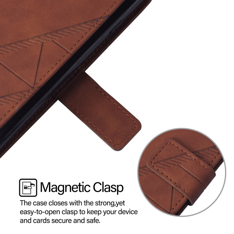 For Blackview Shark 8 Crossbody 3D Embossed Flip Leather Phone Case(Brown) - More Brand by PMC TechLife | Online Shopping South Africa | PMC TechLife | Buy Now Pay Later Mobicred