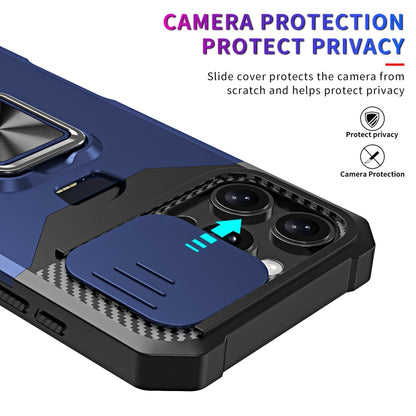 For iPhone 16 Pro Camera Shield Card Slot PC+TPU Phone Case(Silver) - iPhone 16 Pro Cases by PMC Jewellery | Online Shopping South Africa | PMC Jewellery | Buy Now Pay Later Mobicred