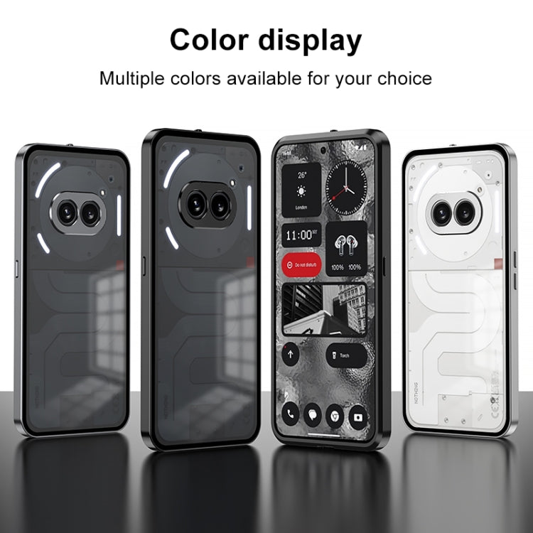 For Nothing Phone 2 Snap Buckle Metal Frame Frosted Phone Case(Black) - More Brand by PMC TechLife | Online Shopping South Africa | PMC TechLife | Buy Now Pay Later Mobicred