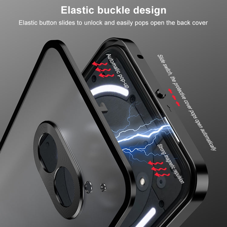 For Nothing Phone 2 Snap Buckle Metal Frame Frosted Phone Case(Black) - More Brand by PMC TechLife | Online Shopping South Africa | PMC TechLife | Buy Now Pay Later Mobicred