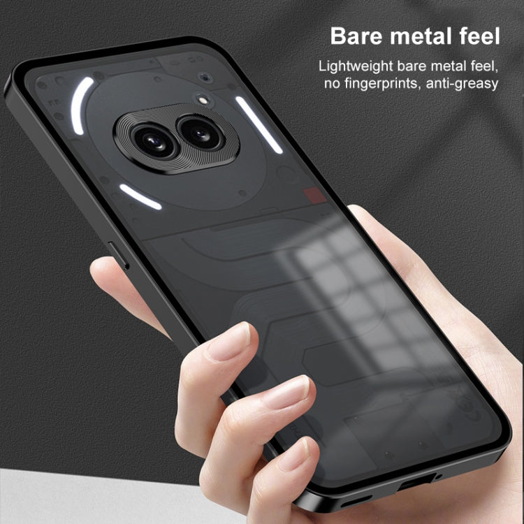 For Nothing Phone 2a Snap Buckle Metal Frame Frosted Phone Case(Silver) - Nothing Cases by PMC TechLife | Online Shopping South Africa | PMC TechLife | Buy Now Pay Later Mobicred