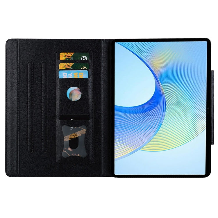 For Honor Pad 9 Cat Buckle Leather Tablet Case(Black) - Honor by PMC TechLife | Online Shopping South Africa | PMC TechLife | Buy Now Pay Later Mobicred