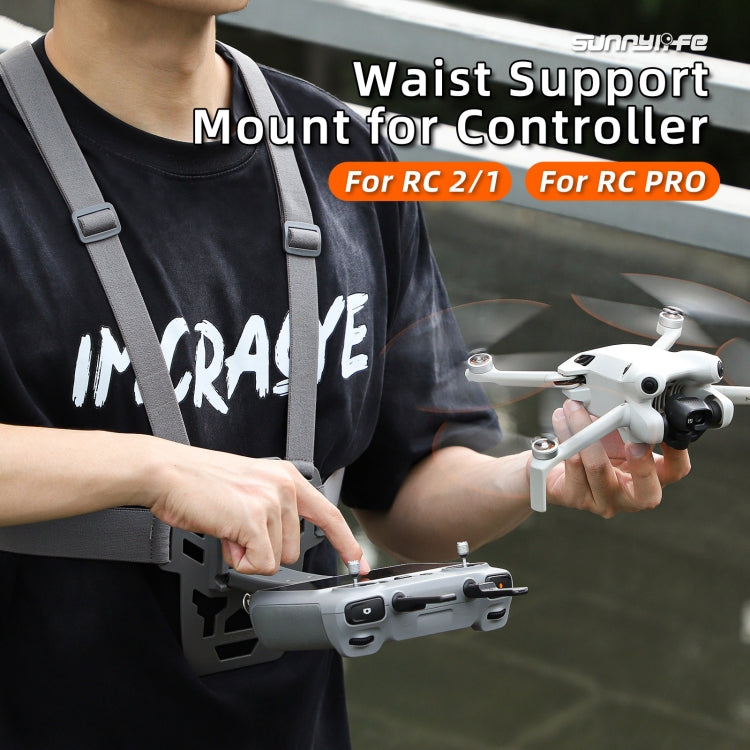 For DJI RC 2 / 1 Sunnylife Remote Control Waist Support Bracket Chest Strap(Grey) - Holder Series by Sunnylife | Online Shopping South Africa | PMC TechLife | Buy Now Pay Later Mobicred